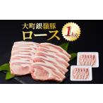 豚肉 ロース 大町銀嶺豚 ロース1kg 約100g×5枚