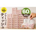 ふるさと納税 雑貨・日用品 大阪府 泉佐野市 ソフトパックティッシュ 60パック×400枚 200組 ピュアパルプ100％ 高評価 人気急上昇 まとめ買い 日用品 常備品 …
