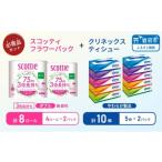 ふるさと納税 雑貨・日用品 宮城県 岩沼市 ティッシュ クリネックス 5箱入 × 2パック トイレットペーパー スコッティ ダブル 3倍長持ち 4ロール入 × 2パック…