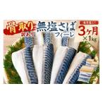 ふるさと納税 魚貝類 千葉県 南房総市  定期便 訳あり 骨取り無塩さばフィーレ1kg（1kg×1袋） 3か月連続お届け mi0012-0154 サバ 無塩 骨取り 魚 魚介 お弁当…