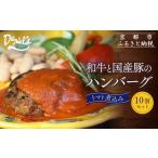 ショッピングふるさと納税 ハンバーグ ふるさと納税 加工品等 京都府 京都市  京阪百貨店 ダニエルズ 和牛と国産豚のハンバーグ トマト煮込み 10個セット ｜京都 イタリアン 人気店 ハンバーグ［ 肉…