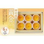 ふるさと納税 もも 岡山県 奈義町 黄金桃 6玉（合計1.6kg以上） 化粧箱入り 2026年8月下旬〜9月上旬迄発送予定 黄金 モモ もも 桃 フルーツ 果物 国産