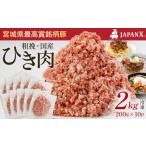 豚肉 JAPAN X ひき肉 200g×10