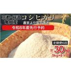 ふるさと納税 米 コシヒカリ 京都府 亀岡市  2026年10月発送 令和8年産 新米 先行予約 米 定期便5kg×6回 30kg コシヒカリ 佐伯の里の源流米 希少 毎月お届け …