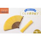 小物 純 富岡シルク ぐんま黄金扇子 共布扇ケース付き