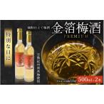 お酒 リキュール 金箔梅酒PREMIUM 500ml×2本