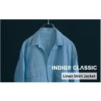服 Linen Shirt Jacket Indigo
