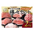 ふるさと納税 豚肉 ロース 宮崎県 川南町  令和8年6月発送 宮崎県産豚肉　6種得々セット2kg 肉 豚肉 生姜焼き とんかつ ハンバーグ 令和8年6月発送 2kg