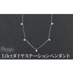アクセサリー ペンダント Pt900 1.0ctダイヤステーションペ…