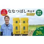 ふるさと納税 無洗米 北海道 旭川市 ZIP で紹介 4月配送 令和7年産　ななつぼし 無洗米 真空パック 5kg×4個 合計20kg_02167 4月発送