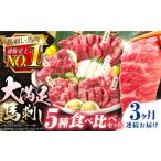 馬肉 全3回定期便 馬刺し大満足セット 計約410g