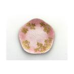 銀張り七宝梅花型 金彩桜 アロマストーンプレート