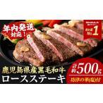 ふるさと納税 牛肉 ロース 鹿児島県 曽於市  年内発送 2枚・計約500g 4等級以上 鹿児島県産黒毛和牛ロースステーキ2枚セット 黒毛和牛 ステーキ 冷凍 ナンチク…