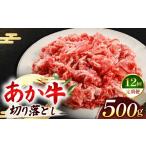 牛肉 炒め物 定期便12回 あか牛 切り落とし 500g