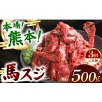 馬肉 定期便3回 馬スジ 500g