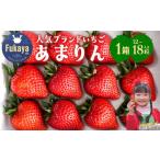 ふるさと納税 いちご 埼玉県 深谷市  埼玉県 人気ブランドいちご「あまりん」1箱　12粒または15粒または18粒（収穫状況により変更あり）　 11218-0943