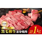 ふるさと納税 牛肉 焼肉・バーベキュー 宮崎県 都農町  令和8年6月発送 肉質等級4等級以上 黒毛和牛赤身焼肉(計1kg) 肉 牛 牛肉 国産_T030-0933-06-UP 焼肉計1…