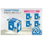 3ヶ月毎月定期便 エルモア ピコソフトパックティシュー 20箱