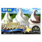 ふるさと納税 菓子 アイス 北海道 豊富町  2026年6月配送 とよとみ牛乳ソフトクリーム ミルク 4個／ショコラミックス 2個／季節のミックス 2個 各120ml 計8個 …