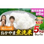 ふるさと納税 無洗米 岡山県 笠岡市  隔月定期便 晴れの国おかやま無洗米 5kg (5kg×1袋) 計6回お届け《お申込月の翌月より発送》 洗わず ライス SDGs 国産 ヒ…