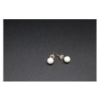 アクセサリー 白Tama ピアス 6.1mm~6.5mm
