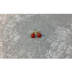 アクセサリー ピアス 赤Tamaピアス 7.3mm以下