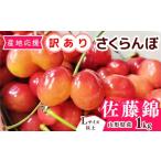 ショッピングふるさと納税 先行予約 ふるさと納税 果物類 さくらんぼ 山形県 寒河江市  先行予約 訳あり（双子果入り） さくらんぼ 佐藤錦 Lサイズ以上 1kg （500g×2パック） バラ詰 令和8年産 …