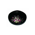 食器 グラス 丸盆 梅型山道盆 黒 コスモス 金蒔絵