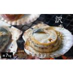 ふるさと納税 魚貝類 ホタテ 北海道 遠別町  訳あり R８年６月より順次出荷　遠別産殻付きホタテ貝（約７ｋｇ）加熱用 事前予約