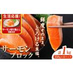 生食用 サーモン ブロック 計1kg