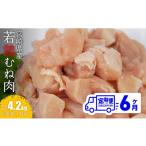鶏肉 ムネ 6ヶ月定期便 小分け 産若鶏むね肉4.2kg 約300g×1…