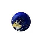 金工品 丸小皿 マジョ 金箔 ブルー