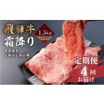すき焼き 4回 定期便 飛騨牛 霜降りすき焼き