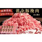 ふるさと納税 豚肉 ハンバーグ 北海道 伊達市  2月発送 黄金豚 ブランドポーク 北海道 豚ひき肉 あら挽き 200g 10パック 計2kg | 伊達産 黄金豚 三元豚 ミンチ…