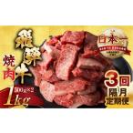 ふるさと納税 牛肉 焼肉・バーベキュー 岐阜県 本巣市  隔月定期便 訳あり 飛騨牛 焼肉 切り落とし 500g × 2 計 1kg 3回隔月お届け定期便 | 牛肉 肉 切落し …