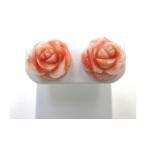 アクセサリー ピアス 深海ガーネ バラ 約14.5mm