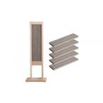 家具 木製 爪とぎスタンド+交換用ダンボール5枚