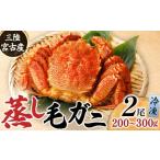 ふるさと納税 カニ 毛ガニ 岩手県 宮古市 三陸宮古産　蒸し毛ガニ　200g〜300g×2杯 1711362