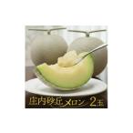 ふるさと納税 メロン メロン青肉 山形県 酒田市 庄内砂丘メロン(青肉) 2玉 2.6kg以上 つる付き SB0891