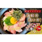 魚貝類 浜田の丼 漬け丼おまかせ3種セット 9パック