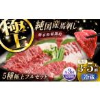 馬肉 全3回定期便 冷蔵 純 馬 馬刺し極上フルセット計約330g
