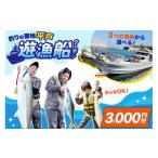 体験チケット 釣り船 遊漁船 クーポン 3000円分