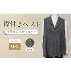 服 女 襟付きベスト グレー テーラードカラー 1枚