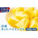 果物類 石垣島産 冷凍カットパイナップル 200g×5袋