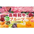 牛肉 12回定期便 長崎和牛と旬のフルーツセット定期便