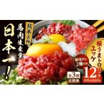 馬肉 全3回定期便 馬刺し ユッケ 桜うまトロ