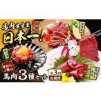 馬肉 全3回定期便 馬刺し 赤身 タタキ ユッケ