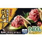 馬肉 全6回定期便 熊本 馬刺し カルビ切り落とし 約400g