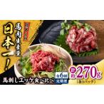 馬肉 全6回定期便 熊本 馬刺し ユッケ食べ比べ