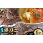 カニ 活き 日本海獲れたて親ガニ セコガニ 6枚